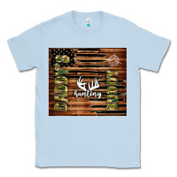 Dusty Blue daddy's hunting buddy Classic Tee - TumblerDesignByShophia