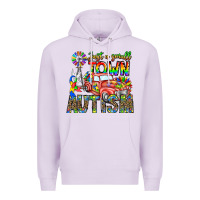 Lilac Just a Girl Small Town Autism Premium Hoodie - CowhideDigitalArt