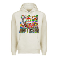 Oatmeal Heather Just a Girl Small Town Autism Premium Hoodie - CowhideDigitalArt