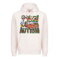 Pale Pink Just a Girl Small Town Autism Premium Hoodie - CowhideDigitalArt
