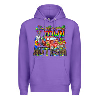 Purple Just a Girl Small Town Autism Premium Hoodie - CowhideDigitalArt