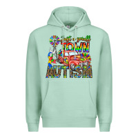 Seafoam Just a Girl Small Town Autism Premium Hoodie - CowhideDigitalArt