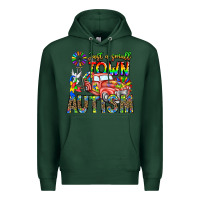 Sports Green Just a Girl Small Town Autism Premium Hoodie - CowhideDigitalArt