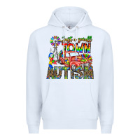 White Just a Girl Small Town Autism Premium Hoodie - CowhideDigitalArt