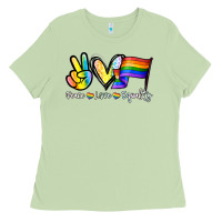 Matcha Peace love equality Ladies Tee - NancyCooperArtShop