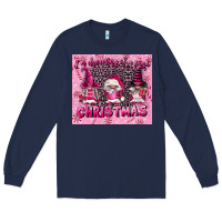 Navy i'm dreaming of a pink christmas Long Sleeve Tee - FaDigitalArtStudio
