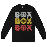 Black Vintage Retro Box Box Box Formula Racing Long Sleeve Tee - longCreatives