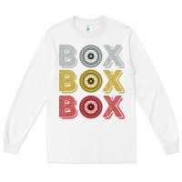 White Vintage Retro Box Box Box Formula Racing Long Sleeve Tee - longCreatives