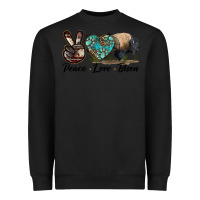 Black Peace lLve Bison Heavyweight Sweatshirt - LillyAllenDesigns