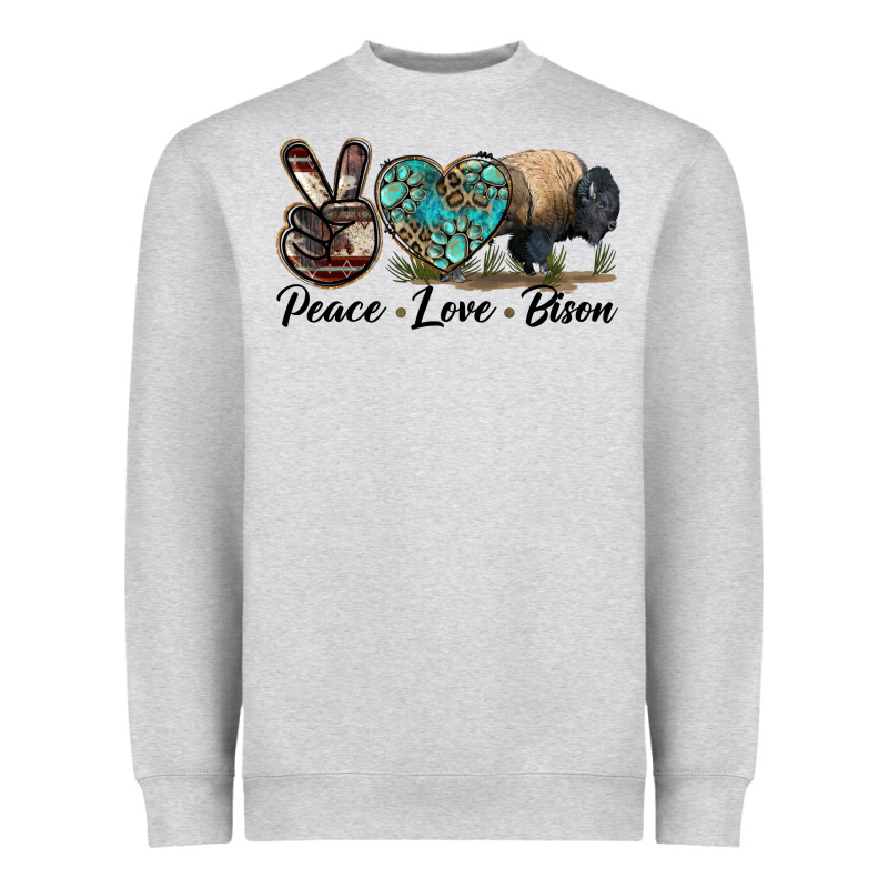 Peace Llve Bison Heavyweight Sweatshirt by LillyAllenDesigns | Teevron