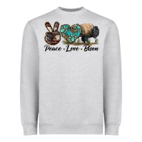 Heather Grey Peace lLve Bison Heavyweight Sweatshirt - LillyAllenDesigns
