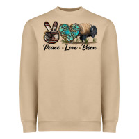 Mushroom Peace lLve Bison Heavyweight Sweatshirt - LillyAllenDesigns