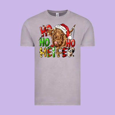 Ho Ho Ho Heifer Vintage Tee Designed By Cowgirlartshop