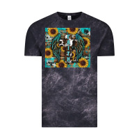 Cloud Black western faith sunflower's Vintage Tee - RanaPortraitStore