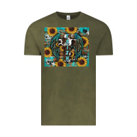 Vintage Olive western faith sunflower's Vintage Tee - RanaPortraitStore