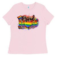 Bubblegum Pink Proud Mom leopard Ladies Tee - NancyCooperArtShop