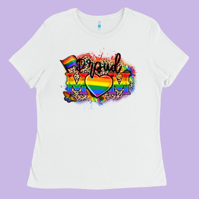 Proud Mom Leopard Ladies Tee Designed By Nancycooperartshop