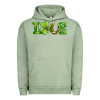 Pigment Oil Green love with horseshoe Urban Hoodie - AdoDesignShop