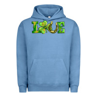 Pigment Pebble Blue love with horseshoe Urban Hoodie - AdoDesignShop