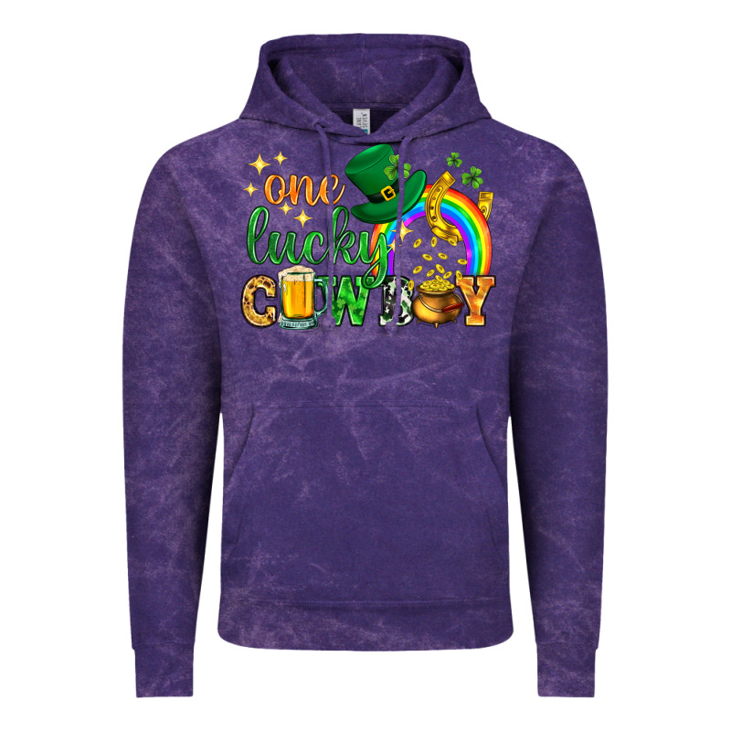 One Lucky Cowboy St. Patricks Day Vintage Hoodie by HowdyJamesFarm | Teevron