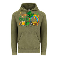 Vintage Olive One lucky cowboy St. Patricks day Vintage Hoodie - HowdyJamesFarm