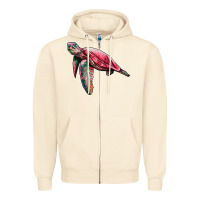 Sandshell sea turtle pink glitter Zipper Hoodie - Artiststas