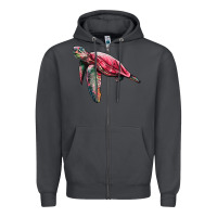 Smoke sea turtle pink glitter Zipper Hoodie - Artiststas