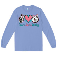 Colony Blue Peace Love Husky Long Sleeve Tee - Jasminsmagicworld