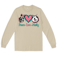 Mushroom Peace Love Husky Long Sleeve Tee - Jasminsmagicworld