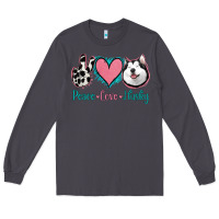 Smoke Peace Love Husky Long Sleeve Tee - Jasminsmagicworld