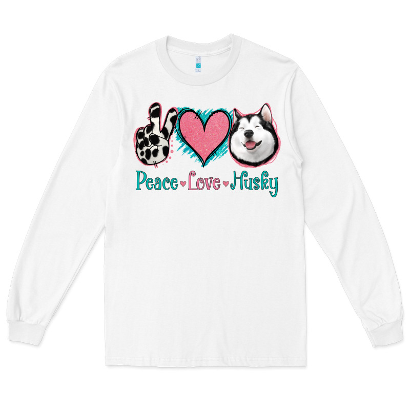 Peace Love Husky Long Sleeve Tee by Jasminsmagicworld | Teevron