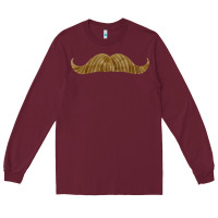 Burgundy moustache fa element Long Sleeve Tee - FaDigitalArtStudio