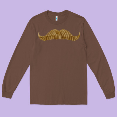 Moustache Fa Element Long Sleeve Tee Designed By Fadigitalartstudio