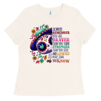 Bone You are braver than you think sugar skull Ladies Tee - NancyCooperArtShop