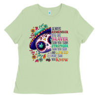Matcha You are braver than you think sugar skull Ladies Tee - NancyCooperArtShop