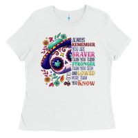 White You are braver than you think sugar skull Ladies Tee - NancyCooperArtShop