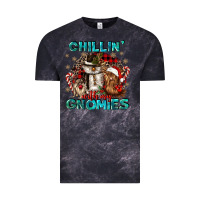Cloud Black chillin with my gnomies Vintage Tee - CowGirlArtShop