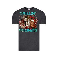 Vintage Black chillin with my gnomies Vintage Tee - CowGirlArtShop