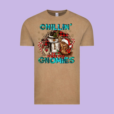 Chillin With My Gnomies Vintage Tee Designed By Cowgirlartshop