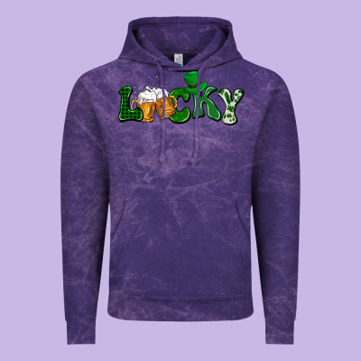 Lucky With Beer St. Patricks Day Vintage Hoodie Designed By Howdyjamesfarm