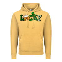 Vintage Mustard Lucky with beer St. Patricks day Vintage Hoodie - HowdyJamesFarm