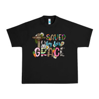 Black Saved by his grace Easter Day Urban Heavy Tee - HowdyJamesFarm