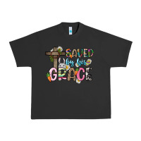 Pigment Black Saved by his grace Easter Day Urban Heavy Tee - HowdyJamesFarm