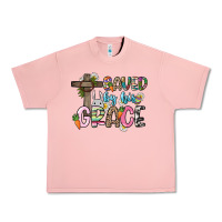 Salmon Saved by his grace Easter Day Urban Heavy Tee - HowdyJamesFarm