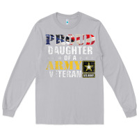 Moon Dust proud daughter of a army veteran american flag military gift Long Sleeve Tee - longCreatives
