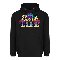 Black beach life Heavyweight Hoodie - BarkalooDesign