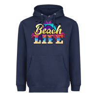 Navy beach life Heavyweight Hoodie - BarkalooDesign