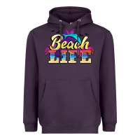 Plum beach life Heavyweight Hoodie - BarkalooDesign