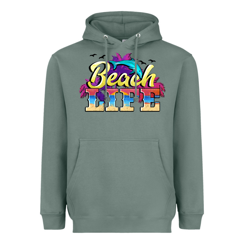 Beach Life Heavyweight Hoodie by BarkalooDesign | Teevron