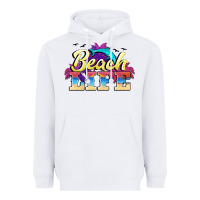 White beach life Heavyweight Hoodie - BarkalooDesign